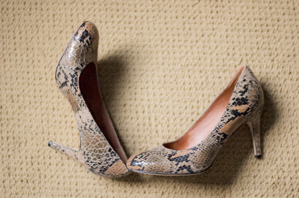 outfit recipe-snakeskin heels