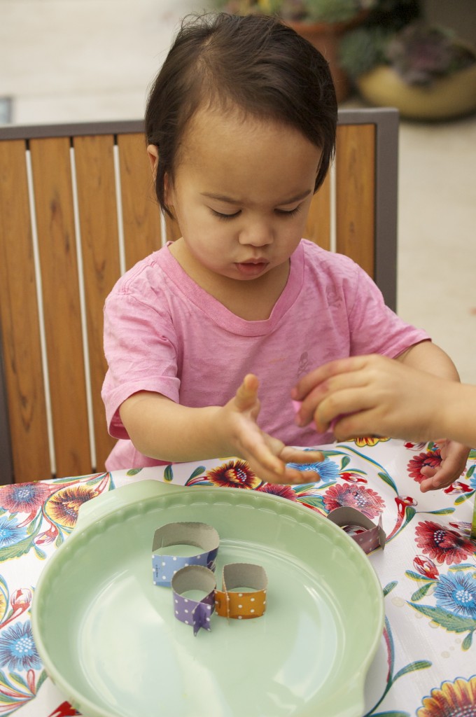 Coco making Easter eggs